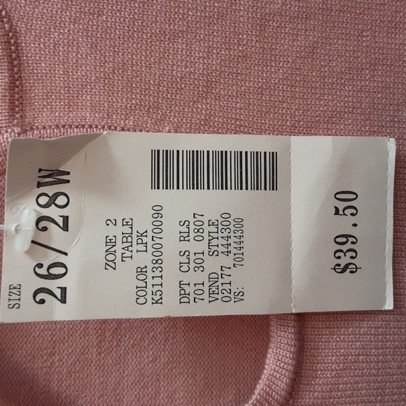 Lane Bryant Short Sleeve Sweater Pink Sz 26/28W NWT - Picture 7 of 7